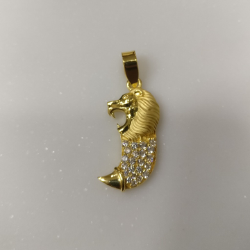 22kt gold lion pendant for men by 
